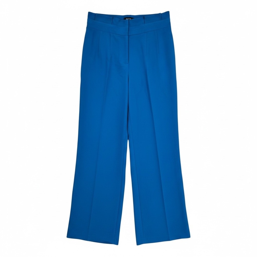 New York & Company 7th Avenue Palazzo Pants Blue High Rise Wide Leg Size 16 Tall